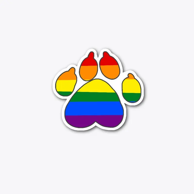 Rainbow Pride Paw